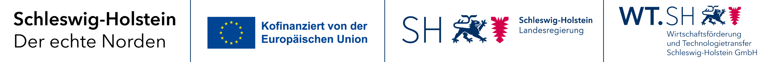WTSH, EFRE und Schleswig-Holstein Logos
